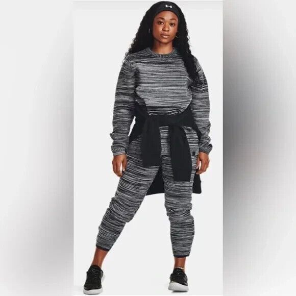 Under Armour Women’s Large RUSH IntelliKnit Pants 11376637 012 Zip Pocket Loose - Picture 2 of 16